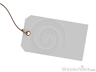 Blank label with a rope Stock Photo