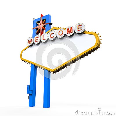 Blank Las Vegas Welcome Sign Stock Photo