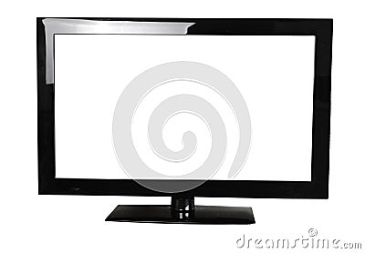 Blank lcd monitor isolated Stock Photo