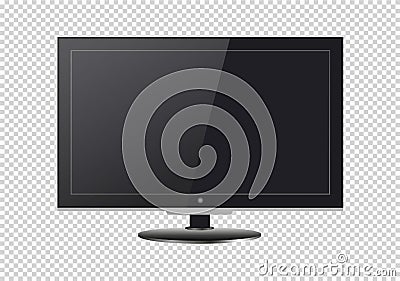 A blank LCD screen, plasma displays or TV to your design. Vector Illustration