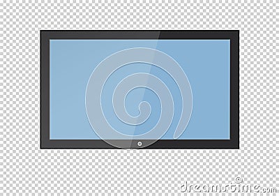 A blank LCD screen, plasma displays or TV to your design. Vector Illustration