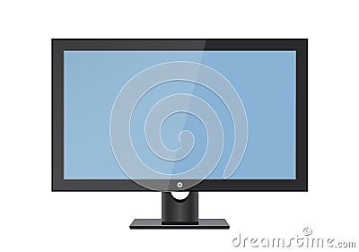 A blank LCD screen, plasma displays or TV to your design. Vector Illustration