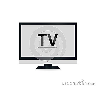 A blank LCD screen, plasma displays or TV to your design. Vector Illustration