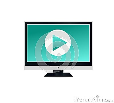 A blank LCD screen, plasma displays or TV to your design. Vector Illustration
