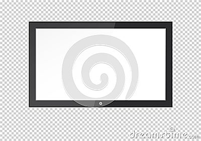 A blank LCD screen, plasma displays or TV to your design. Vector Illustration