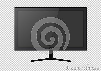 A blank LCD screen, plasma displays or TV to your design. Vector Illustration