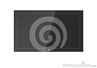 A blank LCD screen, plasma displays or TV to your design. Vector Illustration