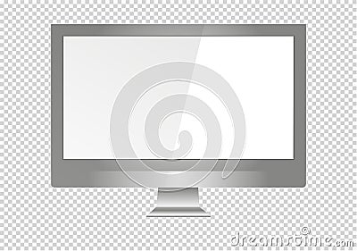 A blank LCD screen, plasma displays or TV to your design. Vector Illustration