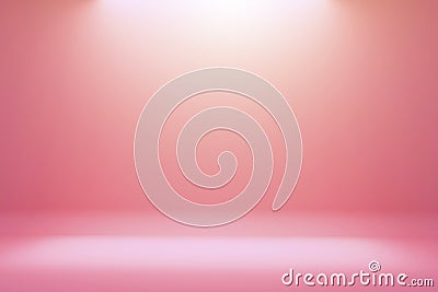 Blank light pink gradient background with product display. White backdrop or empty studio with room floor. Abstract background Stock Photo