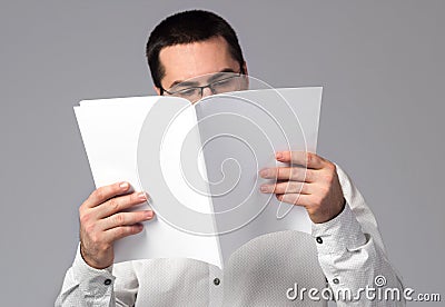 Blank magazine Stock Photo