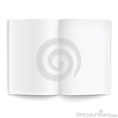 Blank magazine template with soft shadows. Vector Illustration