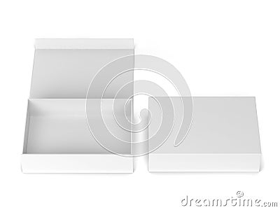 Blank magnetic box package Cartoon Illustration