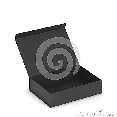 Blank magnetic box package Cartoon Illustration