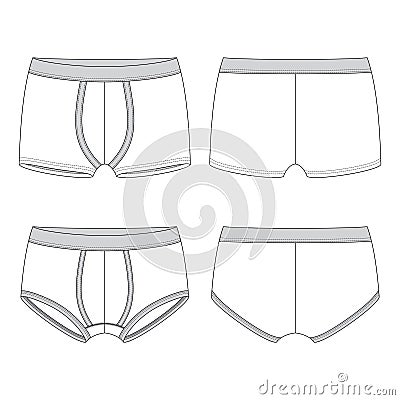 Blank male underwear Vector Illustration