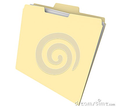 Blank Manila Folder Documents File Archive History Stock Photo