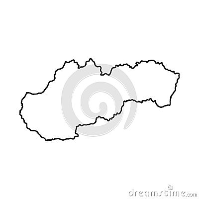 Blank map of slovakia Vector Illustration