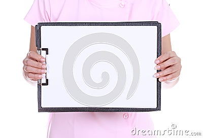 Blank medical clipboard Stock Photo