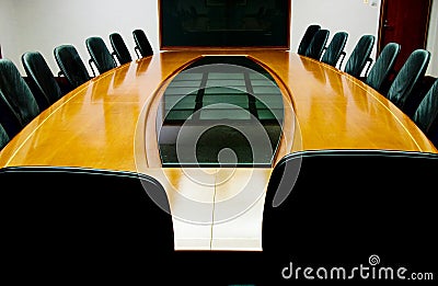 Blank meeting room Stock Photo