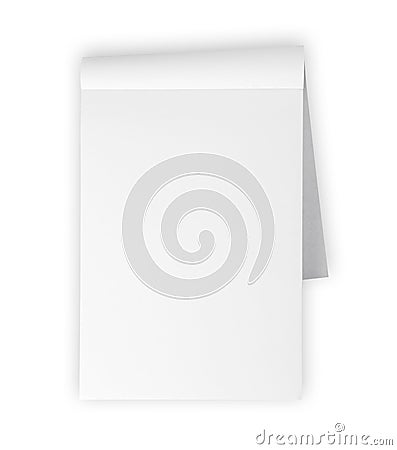 Blank memo pad isolated on white Stock Photo