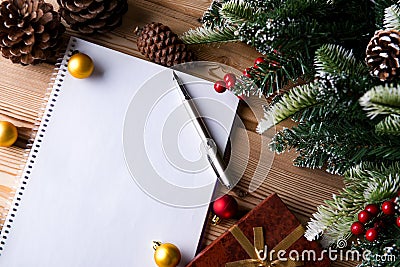 The blank message paper in christmas festive concept Stock Photo