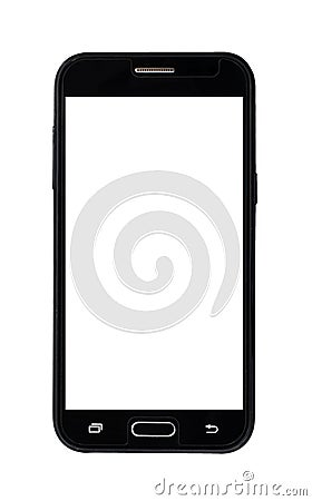 blank mobile smart phone isolated on white background with clipping path Stock Photo