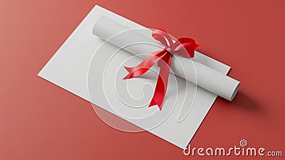 Blank mockup of a certificate template with a clean and minimalistic design perfect for recognizing academic Stock Photo