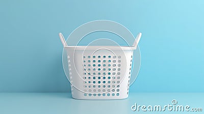 Blank mockup of a heavyduty laundry basket with reinforced handles for durability Stock Photo