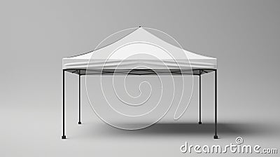 Blank mockup of a modern popup tent with a sleek design and customized branding. Stock Photo
