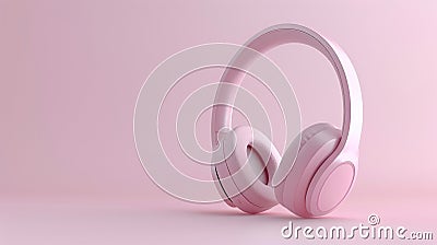 Blank mockup of versatile headphones that can be used as both onear and overear depending on preference. Stock Photo