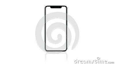 Blank modern mobile phone isolated on white background Stock Photo