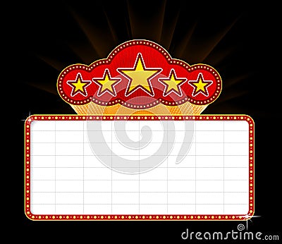 Blank movie marquee Stock Photo