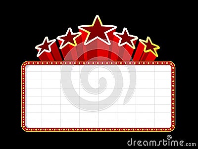 Blank movie, theater or casino marquee Stock Photo