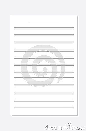 Blank music score paper Vector Illustration