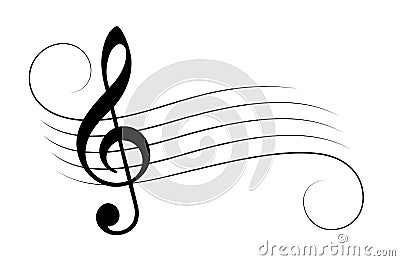 Blank music staff vector cartoon Vector Illustration