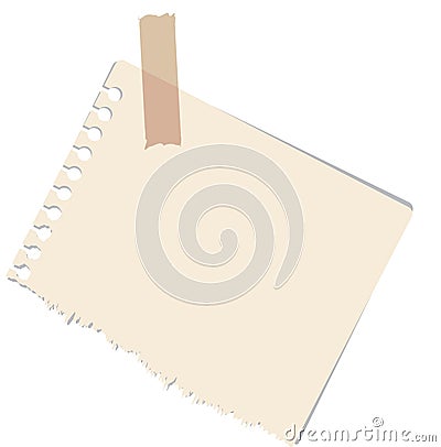 Blank note Vector Illustration