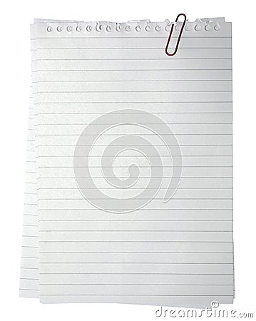 Paper note notebook lined pad sheet book background page notepad writing torn write texture spiral white blank letter journal old Stock Photo