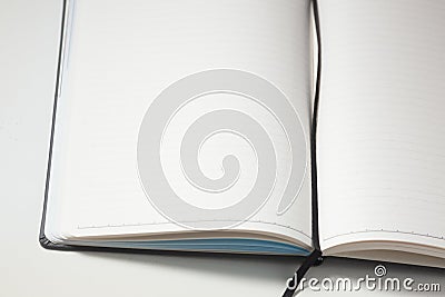 Blank notebook pages on white background Stock Photo