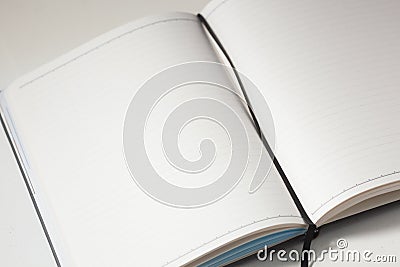 Blank notebook pages on white background Stock Photo