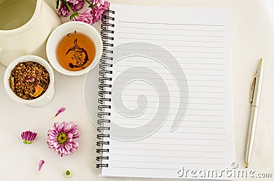 A blank notebook Stock Photo