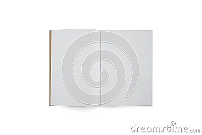 Blank notebook and white spread with cartoon Stock Photo