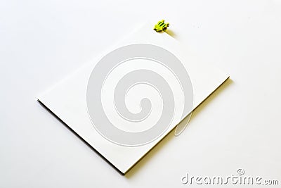 Blank notebook with yellow clipboard Stock Photo