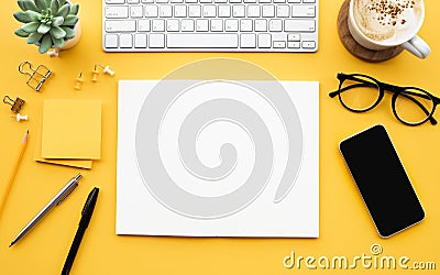 Blank notepad with office accessories.Business motivation,inspiration concepts Stock Photo