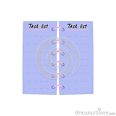 Blank notepad on a spiral. Vector Illustration