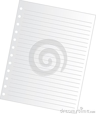 Blank notepaper Vector Illustration