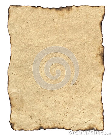 Blank Old Parchment Paper Stock Photo