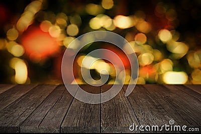 Blank Old Wooden Planks Christmas Background. Stock Photo