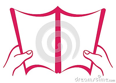 Blank open book Vector Illustration