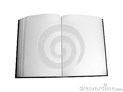 Blank Open Book Stock Photo