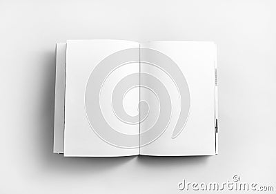 Blank open book Stock Photo