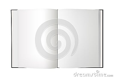 Blank Open Book isolated - XL Stock Photo